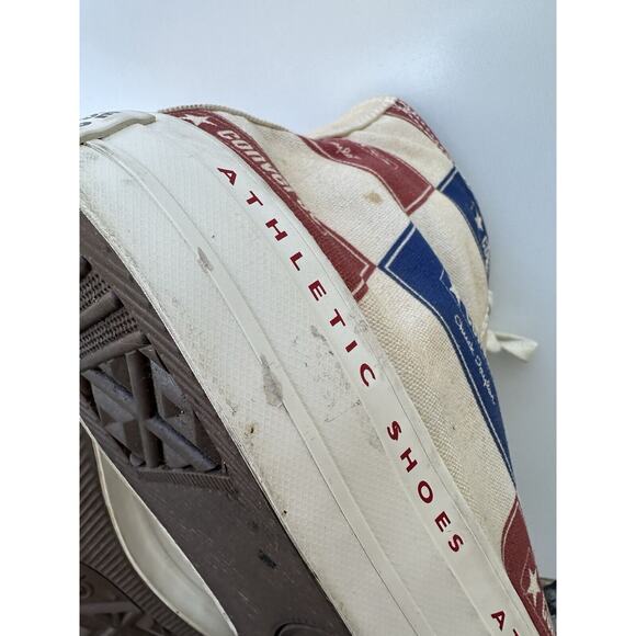 Converse Mens CTAS Hi Bold Branding Canvas 166500C Egret/Blue/Gym Red Size 11 - Picture 8 of 13